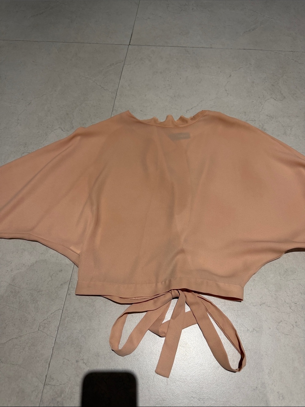 Women’s Peach Tie-Back Short Top